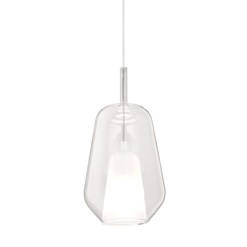 Ondaluce - Pakabinamas šviestuvas ant laido THELMA 1xE27/15W/230V skersmuo 19 cm auksinė/skaidri
