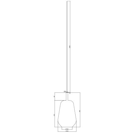 Ondaluce - Pakabinamas šviestuvas ant laido THELMA 1xE27/15W/230V skersmuo 19 cm auksinė/skaidri