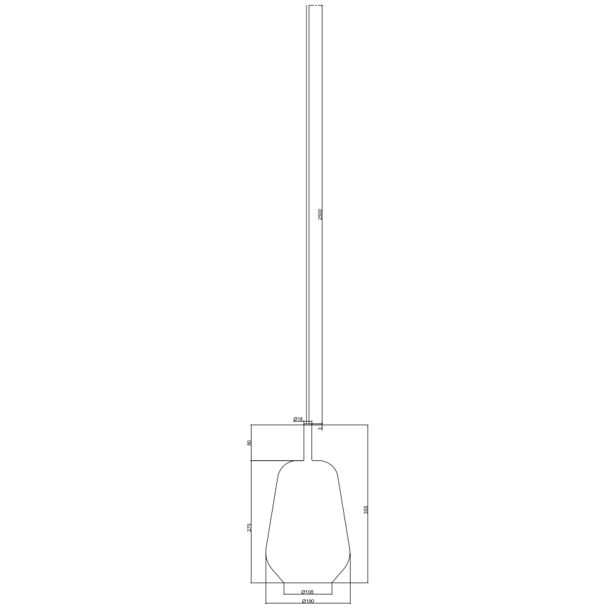 Ondaluce - Pakabinamas šviestuvas ant laido THELMA 1xE27/15W/230V skersmuo 19 cm auksinė/skaidri