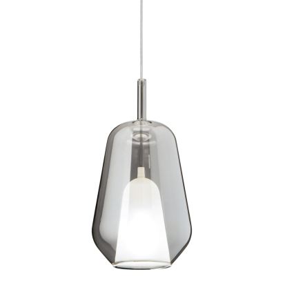 Ondaluce - Pakabinamas šviestuvas ant laido THELMA 1xE27/15W/230V skersmuo 19 cm juoda/dūminė pilka