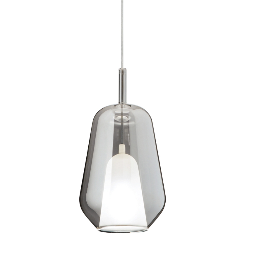 Ondaluce - Pakabinamas šviestuvas ant laido THELMA 1xE27/15W/230V skersmuo 19 cm juoda/dūminė pilka