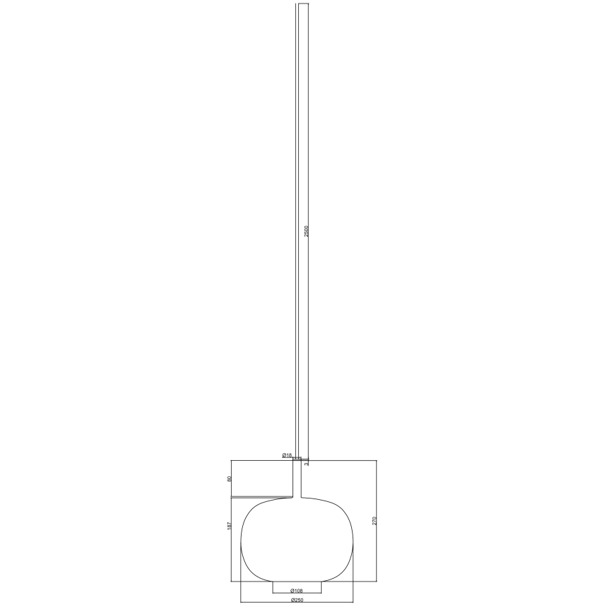 Ondaluce - Pakabinamas šviestuvas ant laido THELMA 1xE27/15W/230V skersmuo 25 cm auksinis/skaidrus