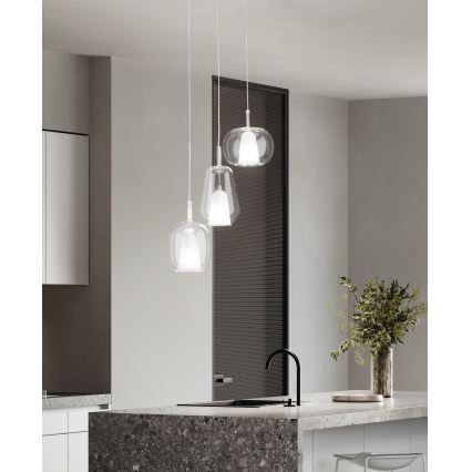 Ondaluce - Pakabinamas šviestuvas ant laido THELMA 3xE27/15W/230V skaidrus