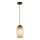 Ondaluce - Pakabinamas šviestuvas BONNIE su laidu 1xE27/15W/230V, Ø 15 cm, juodas/dūminė smėlio spalva