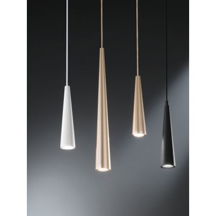 Ondaluce - Pakabinamas šviestuvas su laidu NOA 1xGU10/20W/230V skersmuo 5,5 cm auksinis