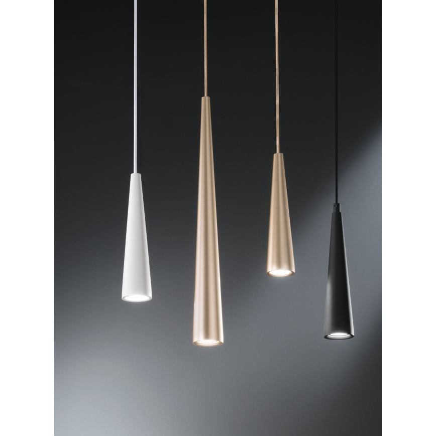 Ondaluce - Pakabinamas šviestuvas su laidu NOA 1xGU10/20W/230V skersmuo 5,5 cm auksinis