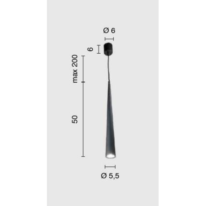 Ondaluce - Pakabinamas šviestuvas su laidu NOA 1xGU10/20W/230V skersmuo 5,5 cm auksinis