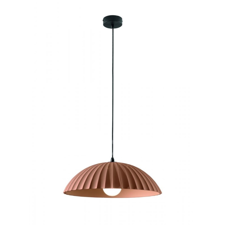 Ondaluce - Pakabinamas šviestuvas su laidu RUSTIC 1xE27/15W/230V, skersmuo 50 cm, betoninis/rudas