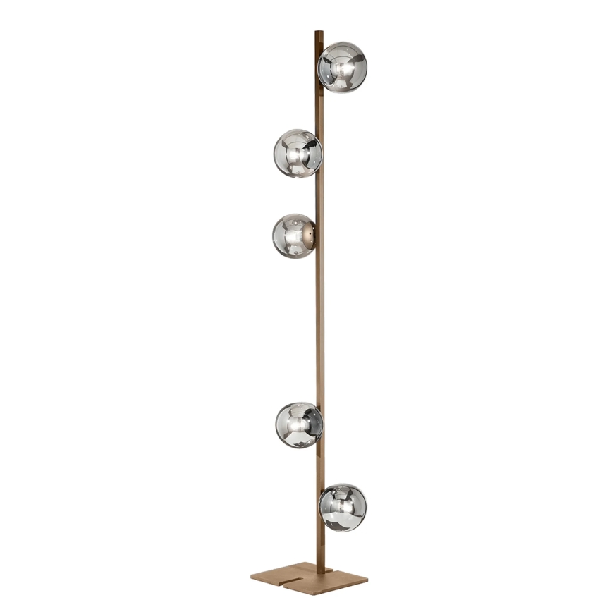 Ondaluce - Pastatomas toršeras MONILE 5xE14/10W/230V 170 cm auksinis/baltas