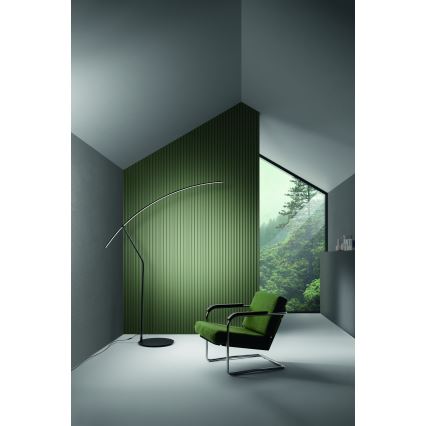 Ondaluce - Reguliuojama LED grindinė lempa FOLAGA LED/30W/230V 190 cm juoda
