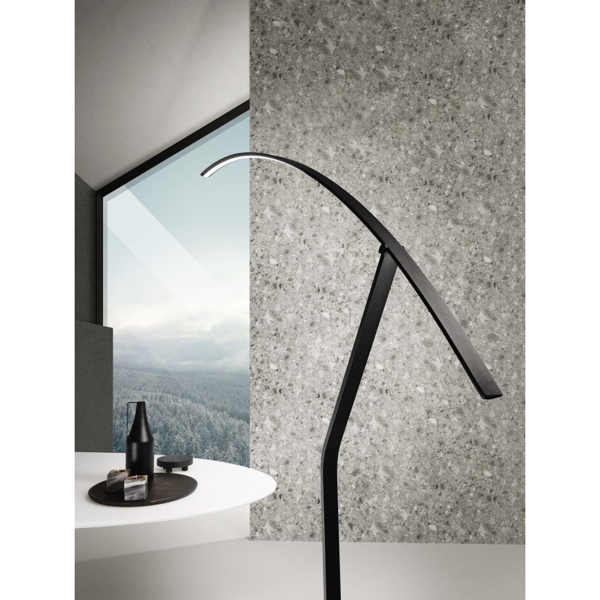 Ondaluce - Reguliuojama LED grindinė lempa FOLAGA LED/30W/230V 190 cm juoda