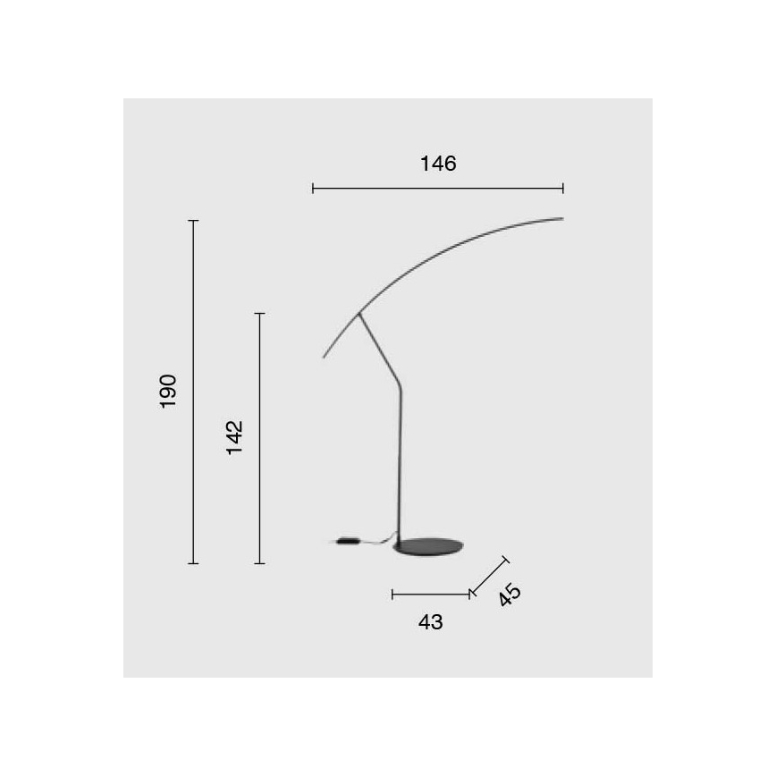 Ondaluce - Reguliuojama LED grindinė lempa FOLAGA LED/30W/230V 190 cm juoda