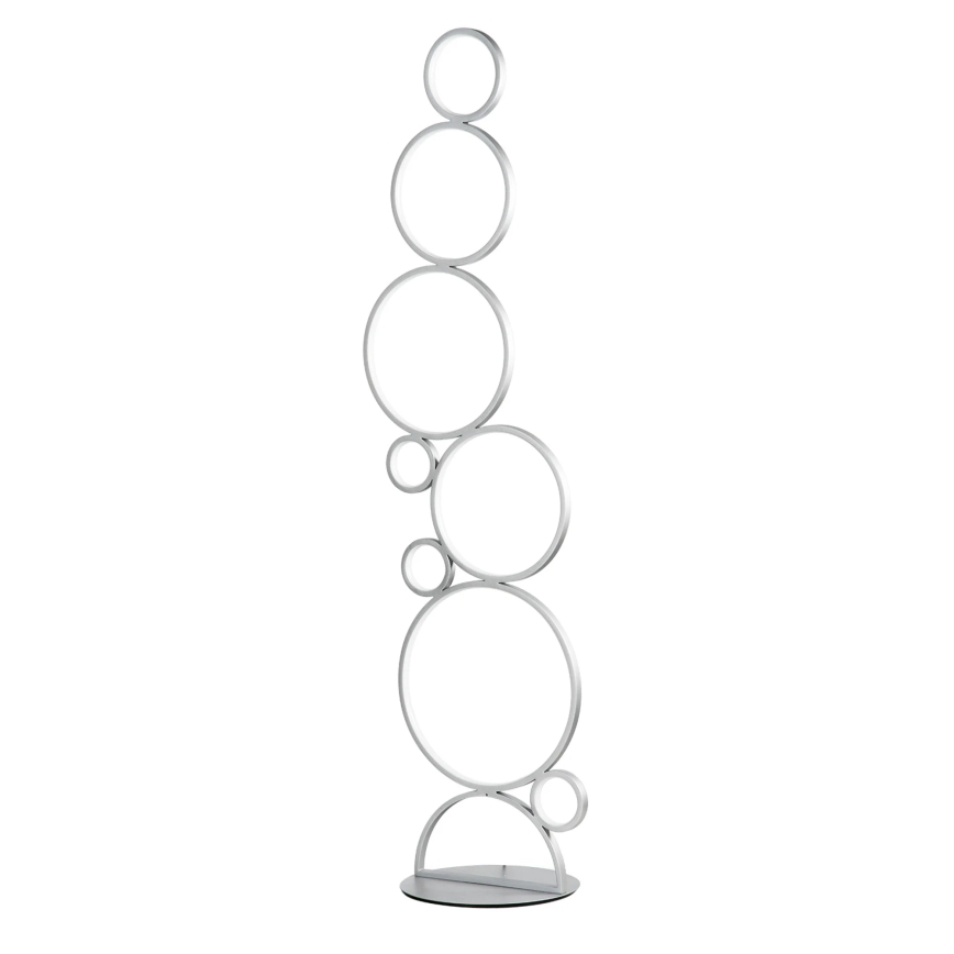 Ondaluce - reguliuojama LED grindinė lempa POIS LED/52W/230V 160 cm sidabrinė