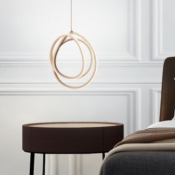 Ondaluce - reguliuojama LED liustra ant laido GOLDEN LED/28W/230V, auksinė