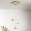 Ondaluce - reguliuojama LED liustra ant laido NINA LED/24W/230V Ø 35 cm auksinė