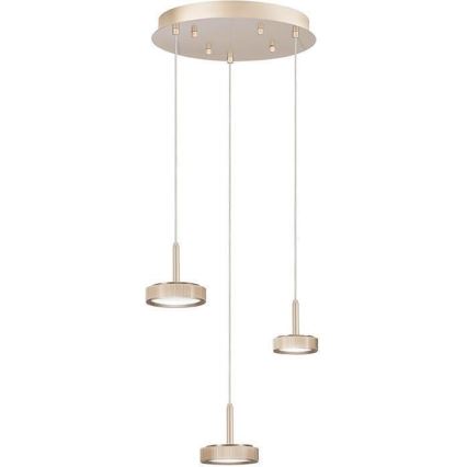 Ondaluce - reguliuojama LED liustra ant laido NINA LED/24W/230V Ø 35 cm auksinė