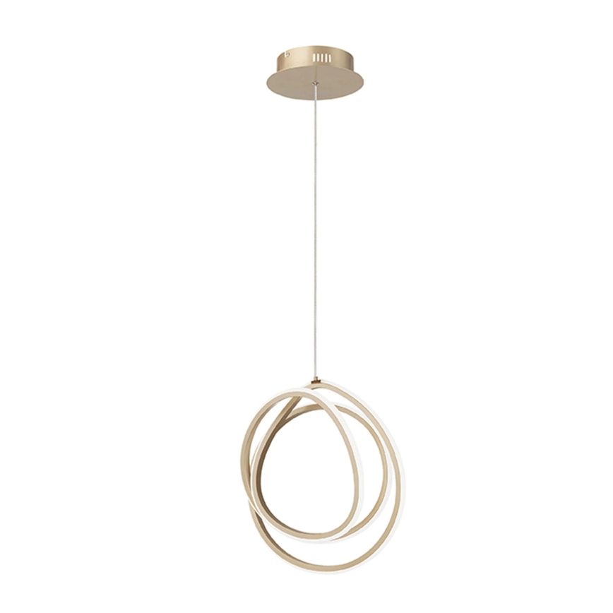 Ondaluce - reguliuojama LED pakabinama liustra ant laido GOLDEN LED/28W/230V, skersmuo 31,5 cm, auksinė