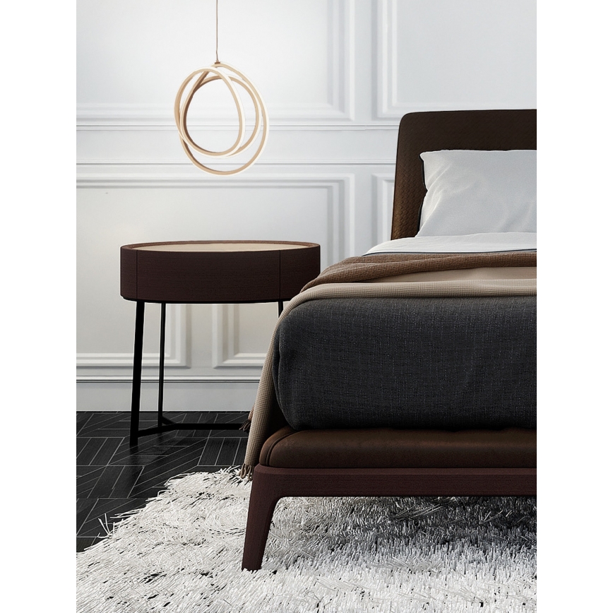Ondaluce - reguliuojama LED pakabinama liustra ant laido GOLDEN LED/28W/230V, skersmuo 31,5 cm, auksinė
