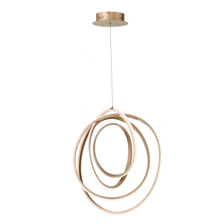 Ondaluce - reguliuojama LED pakabinama liustra su laidu GOLDEN LED/50W/230V skersmuo 50 cm auksinė