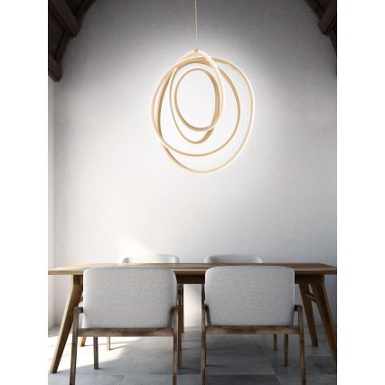 Ondaluce - reguliuojama LED pakabinama liustra su laidu GOLDEN LED/50W/230V skersmuo 50 cm auksinė
