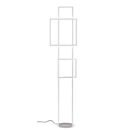 Ondaluce - reguliuojama LED pastatoma grindinė lempa DOWEL LED/77W/230V sidabrinė