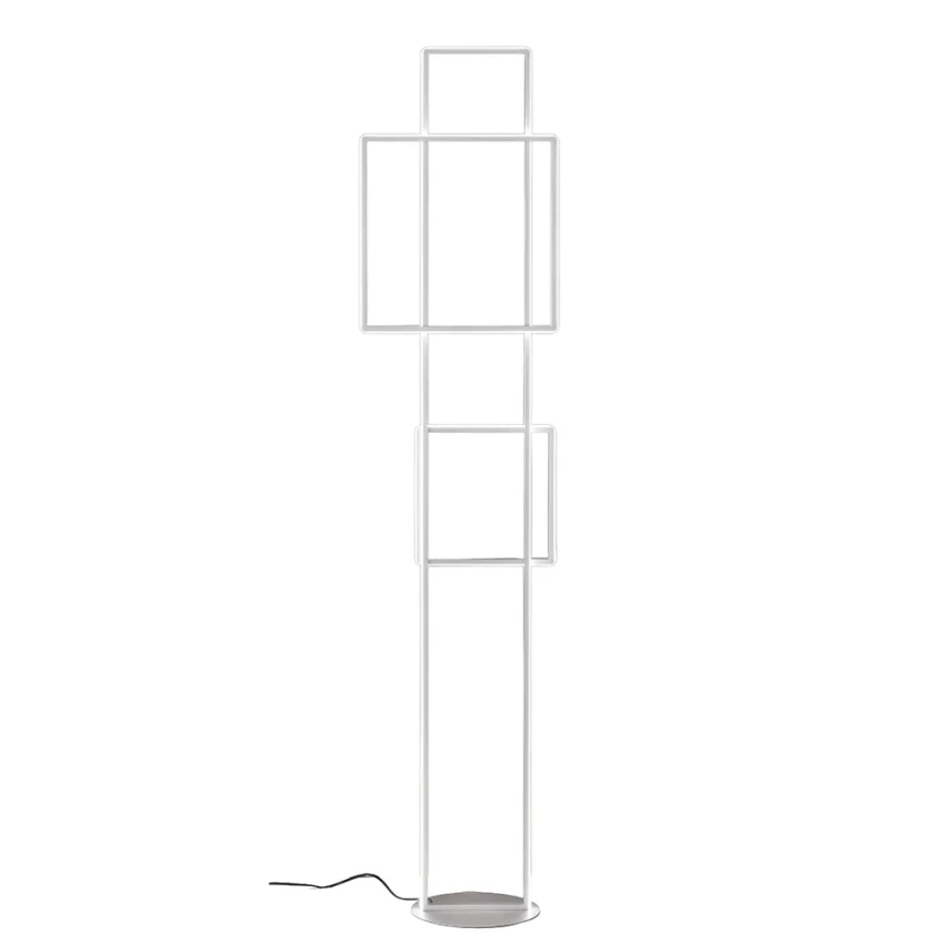 Ondaluce - reguliuojama LED pastatoma grindinė lempa DOWEL LED/77W/230V sidabrinė