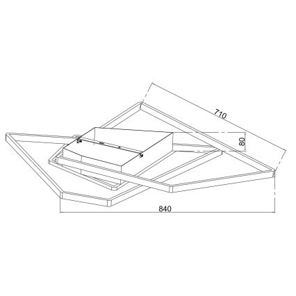 Ondaluce - Reguliuojamas LED lubinis šviestuvas GALAXY LED/90W/230V auksinis