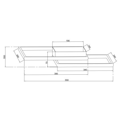 Ondaluce - Reguliuojamas LED lubų šviestuvas DOWEL LED/46W/230V auksinis