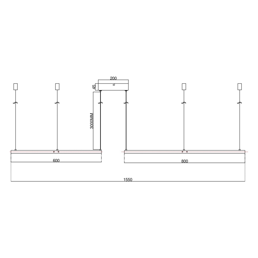 Ondaluce - LED reguliuojamas pakabinamas šviestuvas ant laido SOEL LED/28W/230V + LED/38W Ø 80/60 cm balta