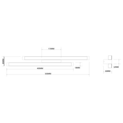 Ondaluce - reguliuojamas LED sieninis šviestuvas MOVIDA LED/16W/230V auksinis