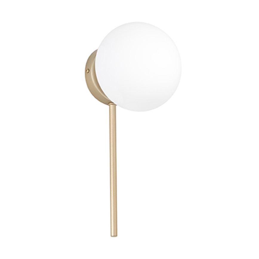 Ondaluce - Sieninis šviestuvas JEWEL 1xE14/10W/230V auksinis/baltas