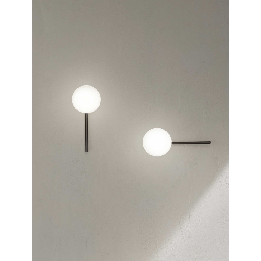 Ondaluce - Sieninis šviestuvas JEWEL 1xE14/10W/230V dūminė juoda