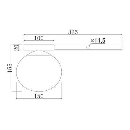 Ondaluce - Sieninis šviestuvas JEWEL 1xE14/10W/230V dūminė juoda