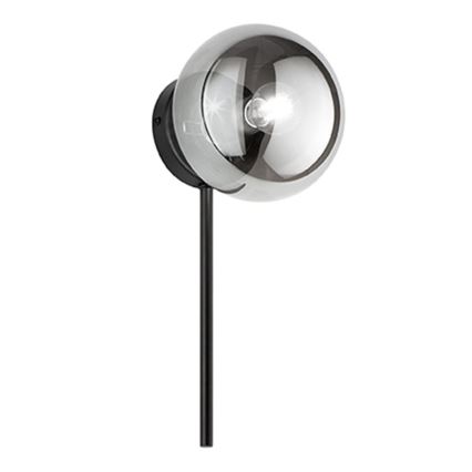 Ondaluce - Sieninis šviestuvas JEWEL 1xE14/10W/230V juodas/dūminė juoda