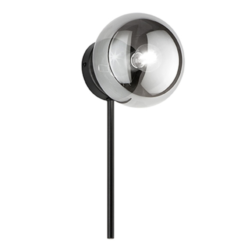 Ondaluce - Sieninis šviestuvas JEWEL 1xE14/10W/230V juodas/dūminė juoda