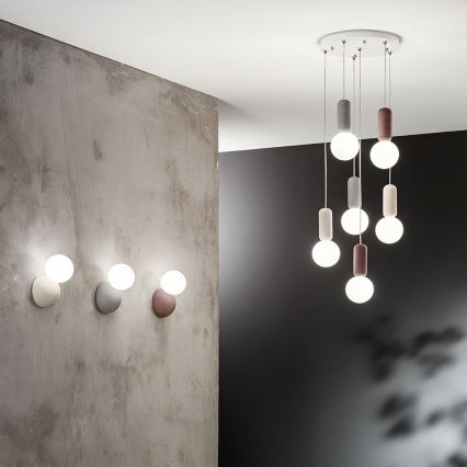 Ondaluce - Sieninis šviestuvas ROCK 1xG9/7W/230V balta