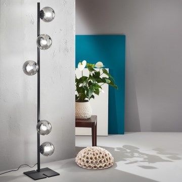Ondaluce - Toršeras MONILE 5xE14/10W/230V 170 cm juoda/dūminė juoda