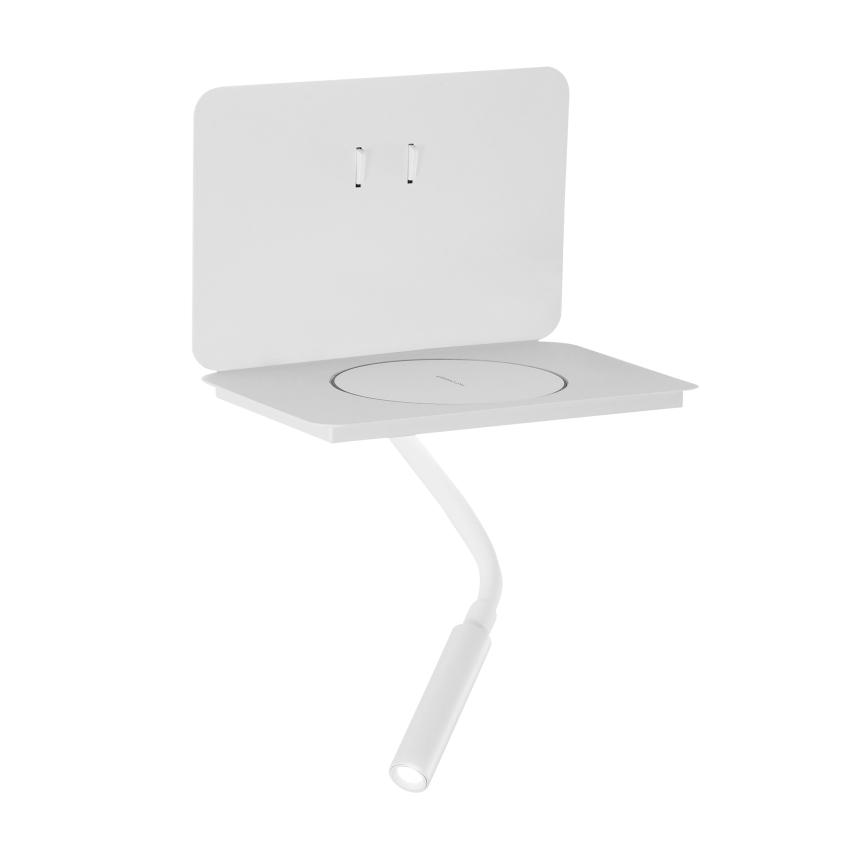 ONLI - lanksti LED lempa su lentynėle WIK LED/6,5W/230V + LED/3W balta
