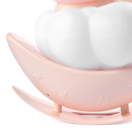 ONLI - LED Įkraunama vaikiška naktinė lempa NUVOLINA LED/2,5W/5V 300 mAh meškiukas/rožinė