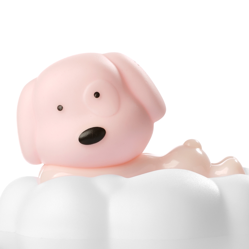 ONLI - LED Įkraunama vaikiška naktinė lempa NUVOLINA LED/2,5W/5V 300 mAh šuo/rožinė