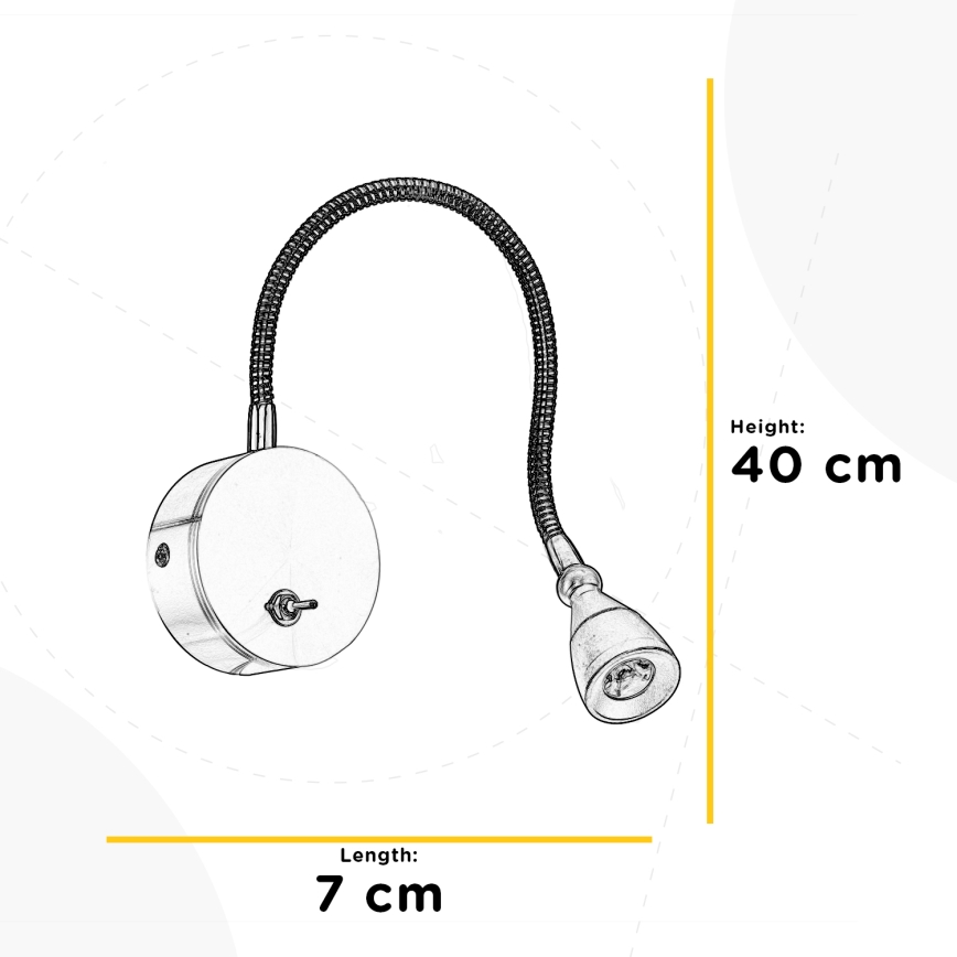 ONLI - LED Lanksti maža lempa LEXI LED/1W/230V 4000K balta