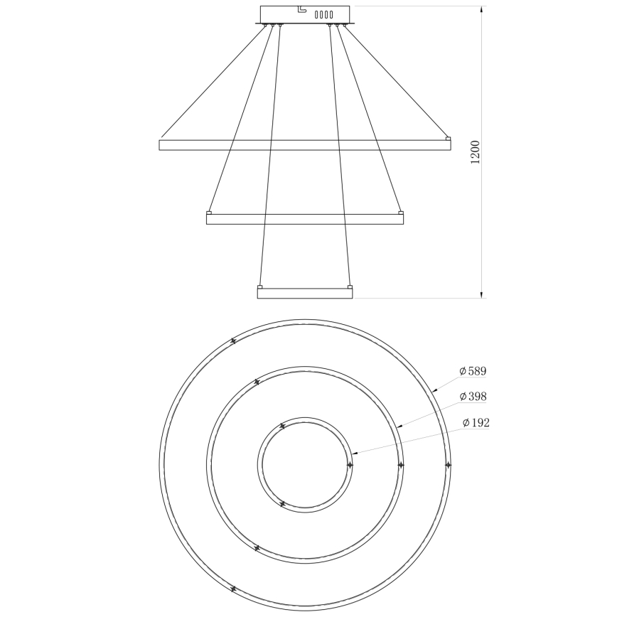 ONLI - LED liustra ant troselio NOELIA LED/40W/230V auksinė