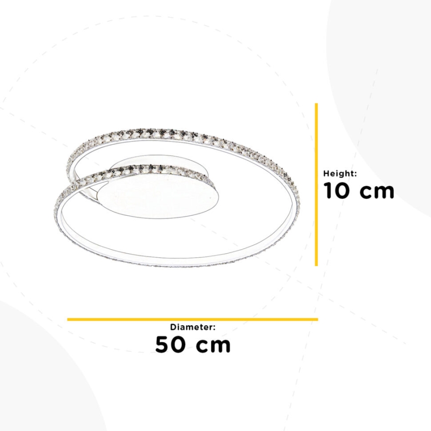 ONLI - LED lubinis šviestuvas EDEN LED/26W/230V 4500K diametras 50 cm balta