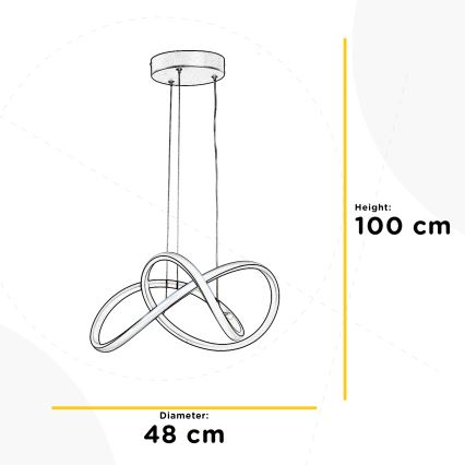 ONLI - LED Pakabinamas sietynas DAFNE LED/30W/230W 4000K juoda