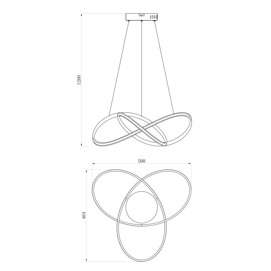 ONLI - LED Pakabinamas sietynas DAFNE LED/30W/230W 4000K juoda