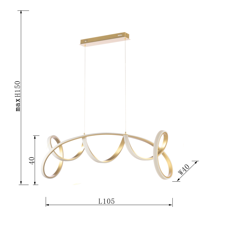 ONLI - LED Pakabinamas sietynas KIRA LED/60W/230V 4000K auksas