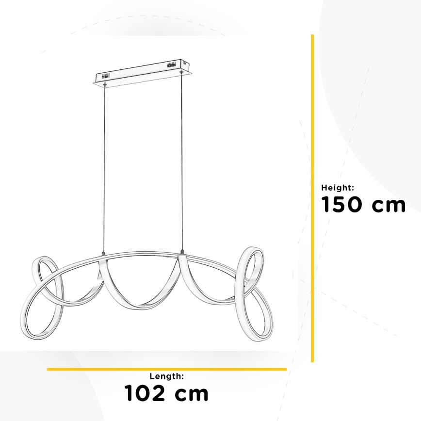 ONLI - LED Pakabinamas sietynas KIRA LED/60W/230V 4000K auksas