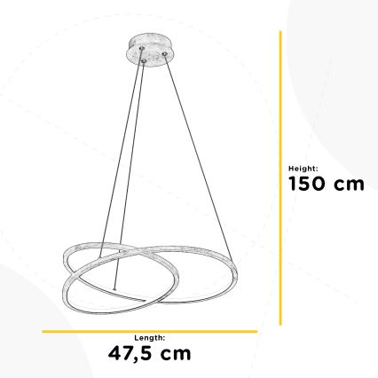 ONLI - LED Pakabinamas sietynas LIBERTY LED/30W/230V 4000K auksas