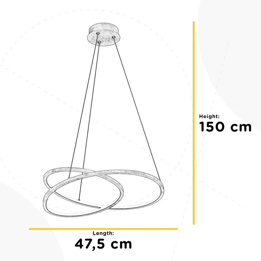 ONLI - LED Pakabinamas sietynas LIBERTY LED/30W/230V 4000K auksas