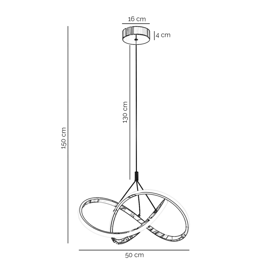 ONLI - LED Pakabinamas sietynas LOOP LED/40W/230V 4000K blizgus chromas